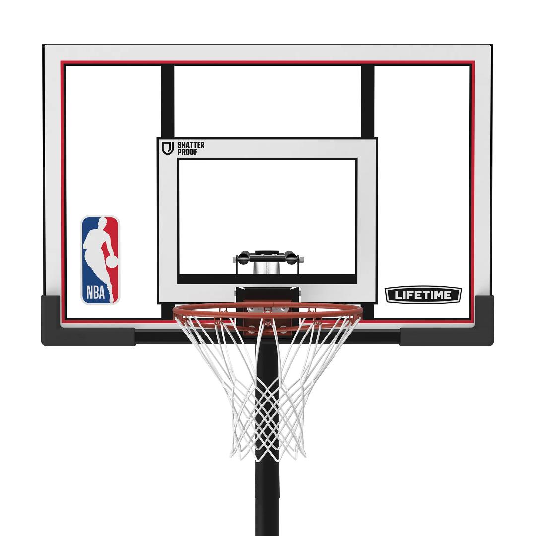 מתקן סל נייד מתכוונן 48 אינץ - Lifetime Polycarbonate Adjustable Portable Basketball Hoop NBA Edition – תמונה 3