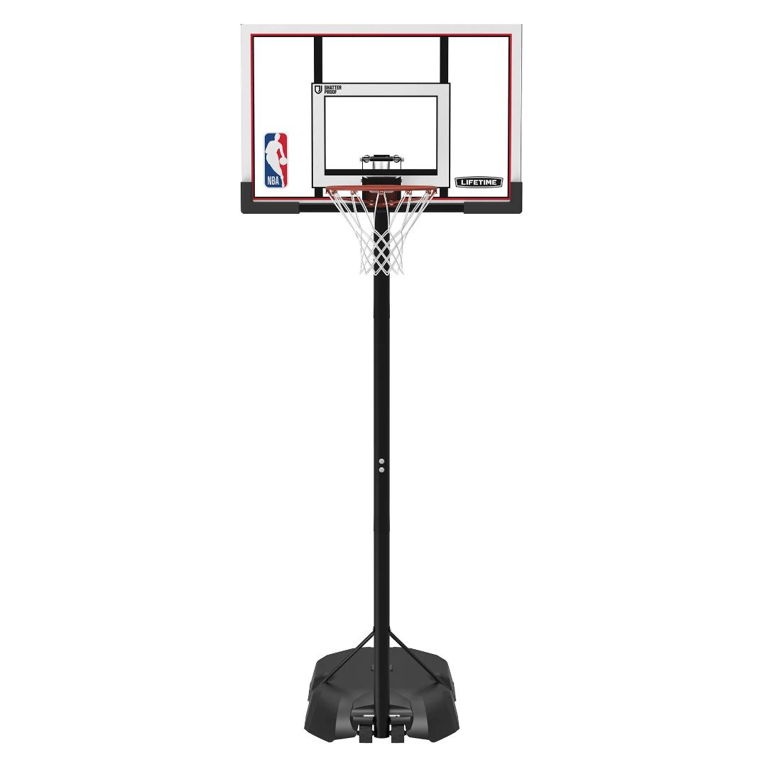 מתקן סל נייד מתכוונן 48 אינץ - Lifetime Polycarbonate Adjustable Portable Basketball Hoop NBA Edition