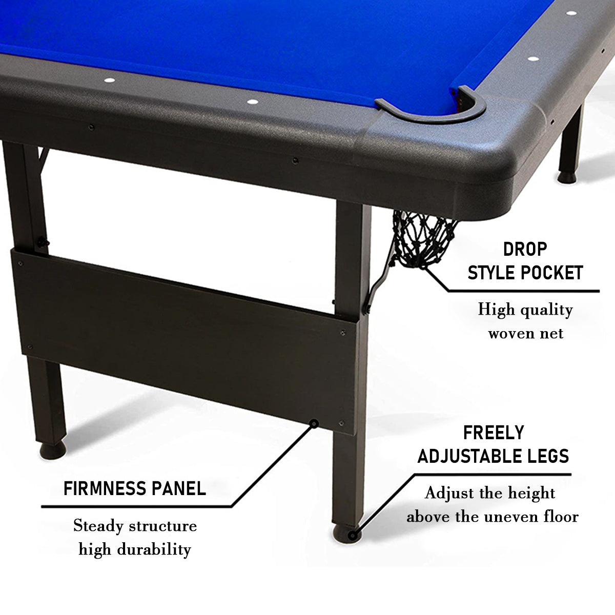 שולחן ביליארד מתקפל (מגוון גדלים) Foldable Pool Table – תמונה 7