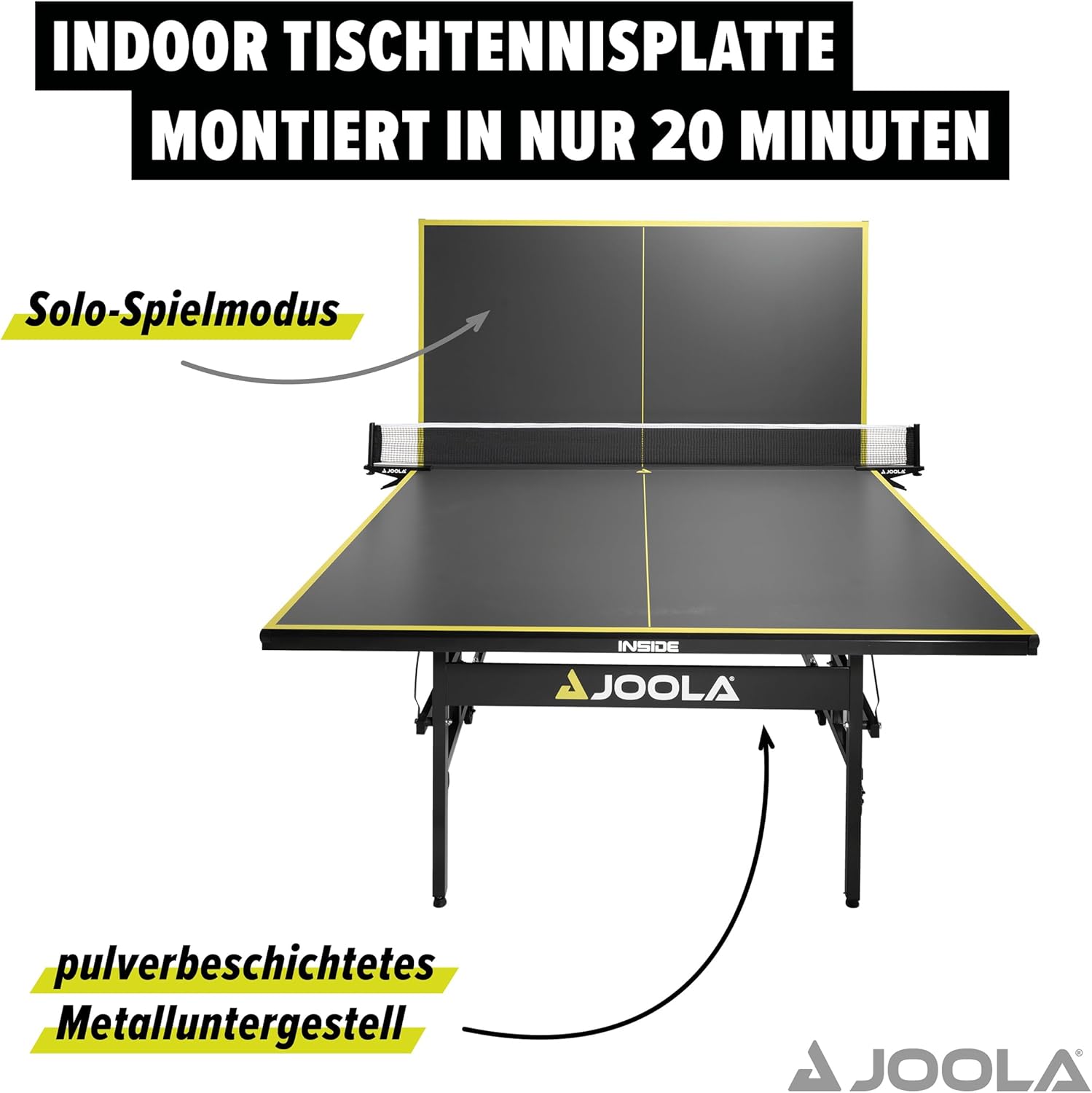 שולחן טנ"ש פנים 15 מ"מ אפור - JOOLA Table Tennis Inside J15 – תמונה 7