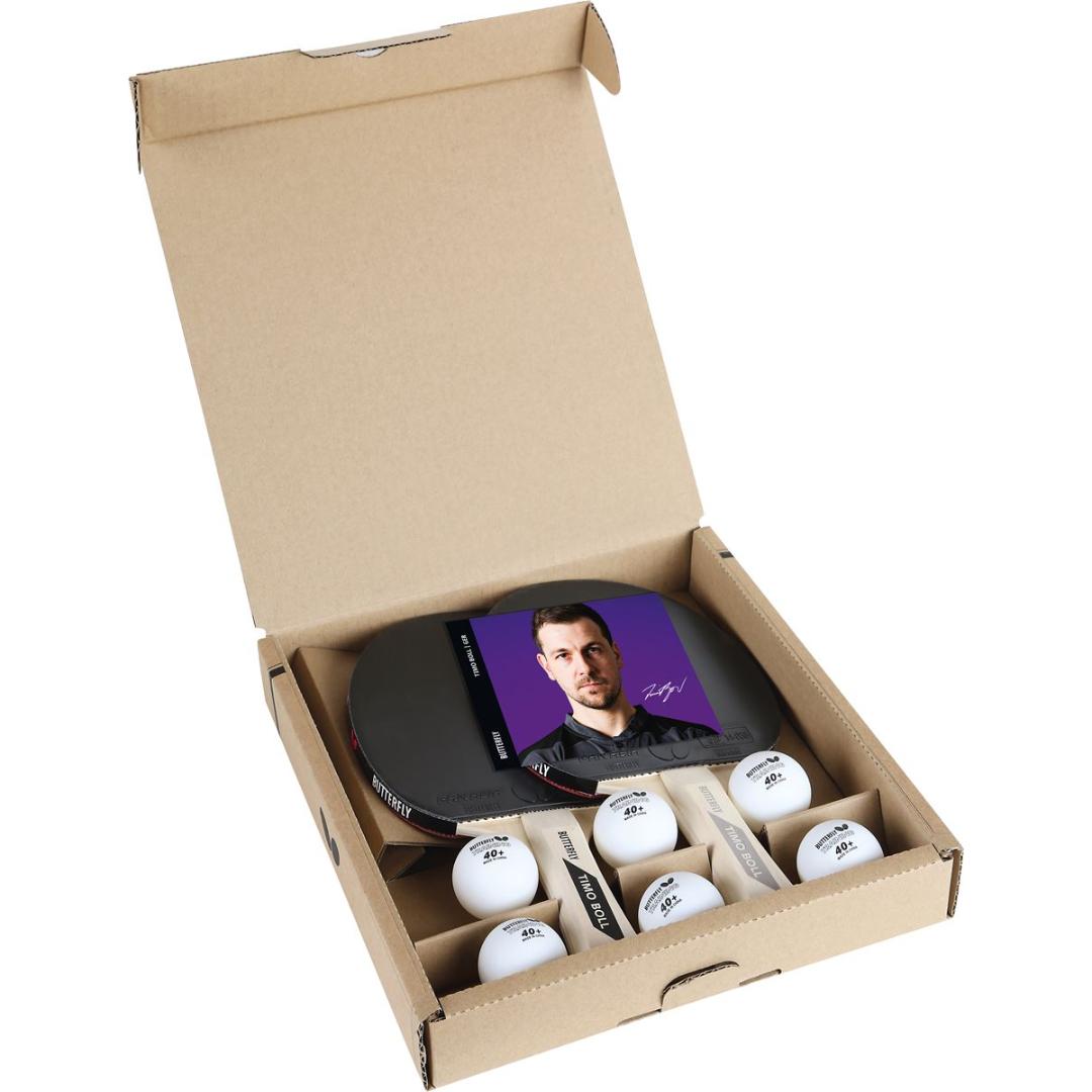BUTTERFLY TIMO BOLL SET סט 2 מחבטים ו- 6 כדורים טנ"ש בטרפליי – תמונה 3