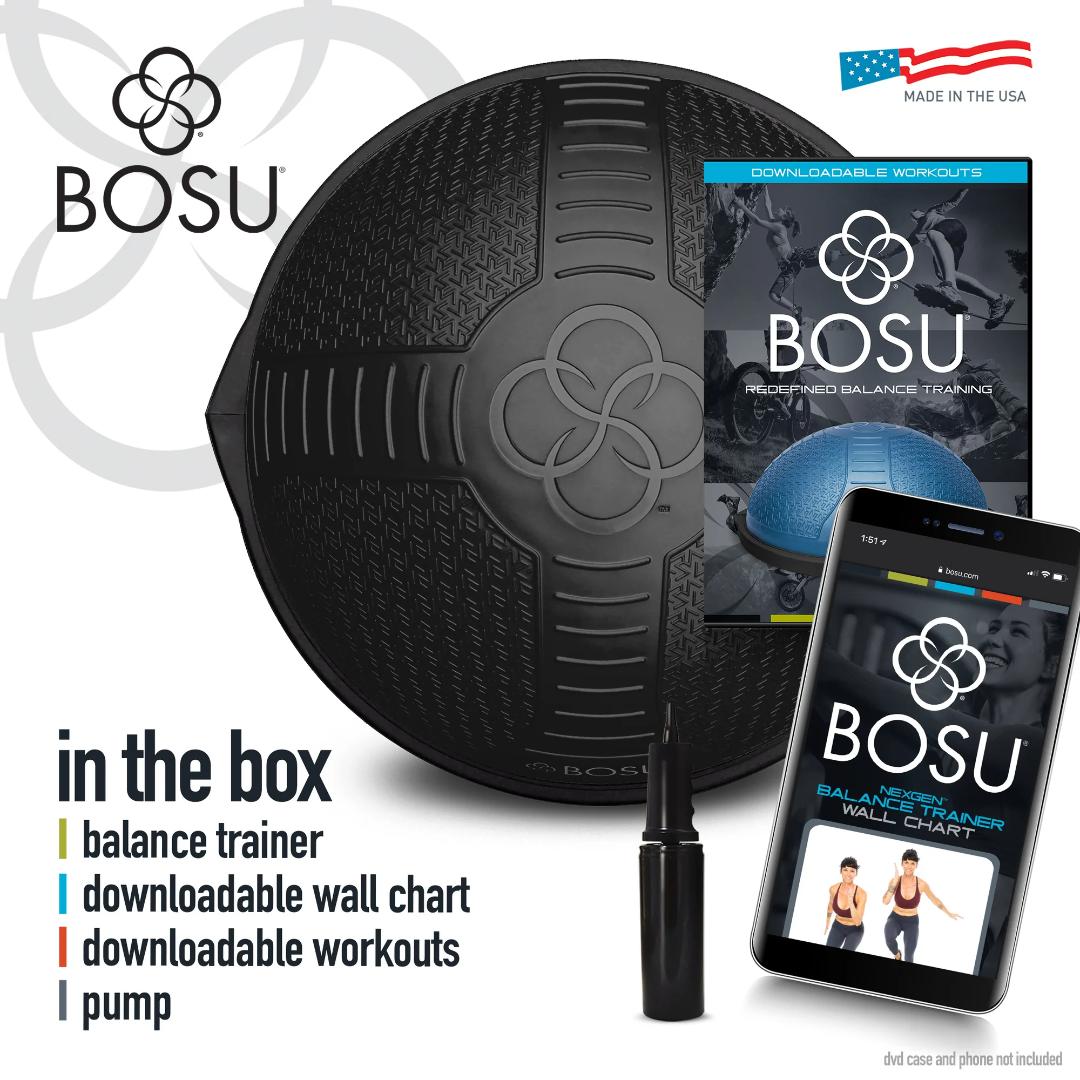 חצי כדור יציבה שחור Bosu מסדרת NexGen – תמונה 4