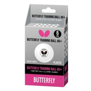 6 כדורי טניס שולחן לאימון 40+ Butterfly Training Ball