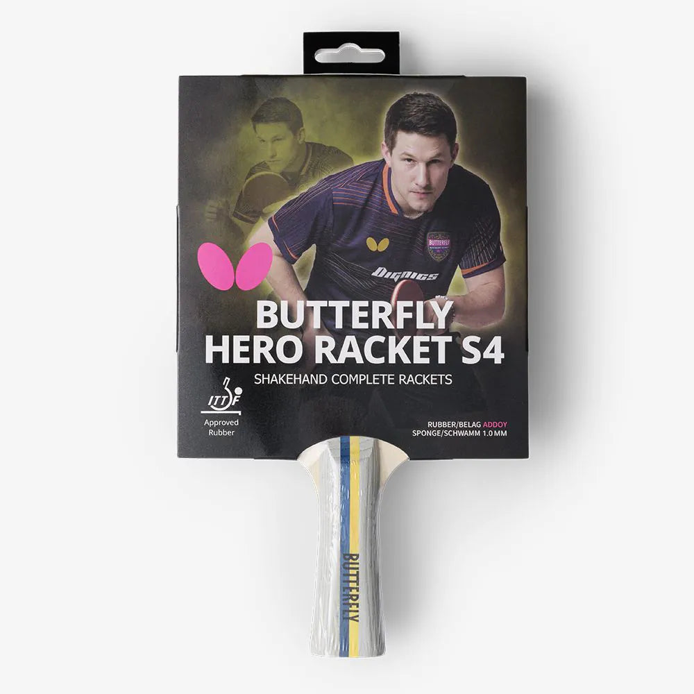 מחבט טנ"ש בטרפליי Butterfly HERO Racket - S4 Karlsson – תמונה 2
