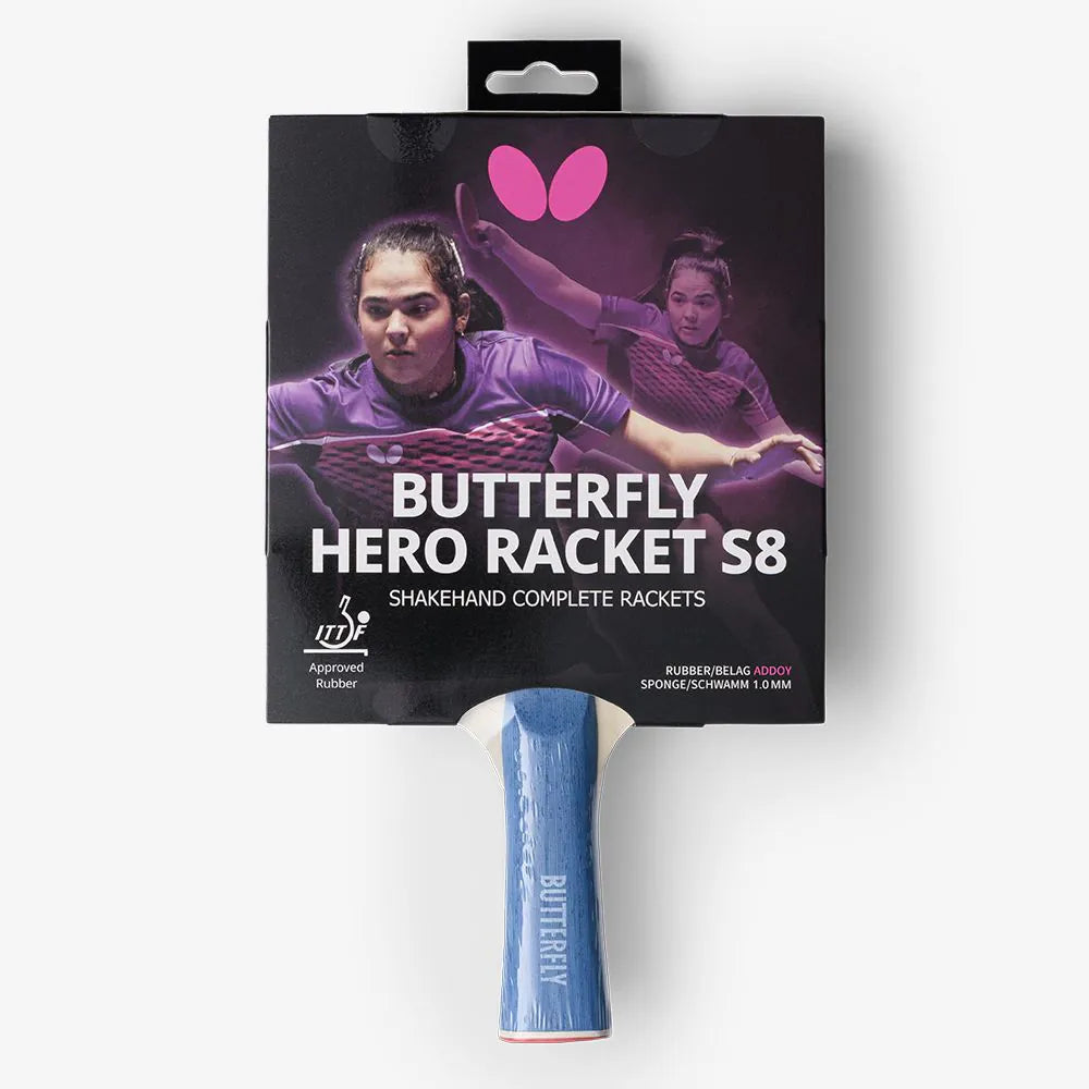 מחבט טנ"ש בטרפליי Butterfly HERO Racket - S8 A. Diaz – תמונה 2