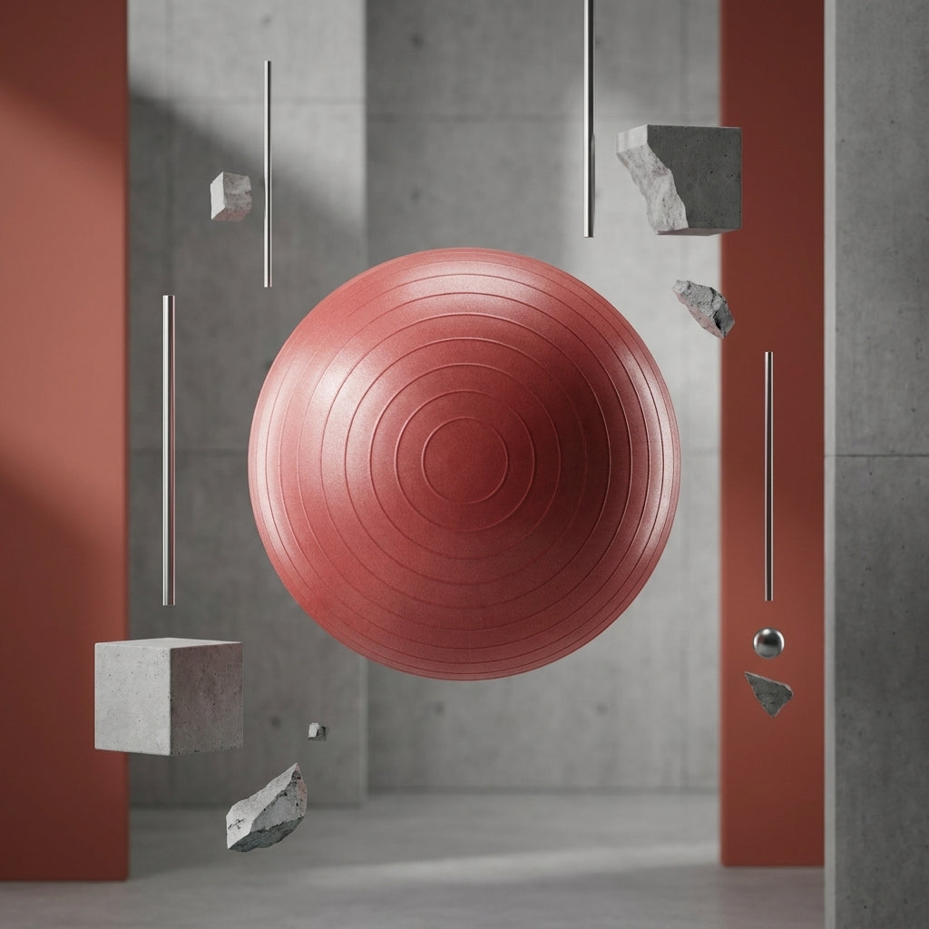 כדור פיזיו אדום 55 ס"מ Physio Ball ABS – תמונה 4