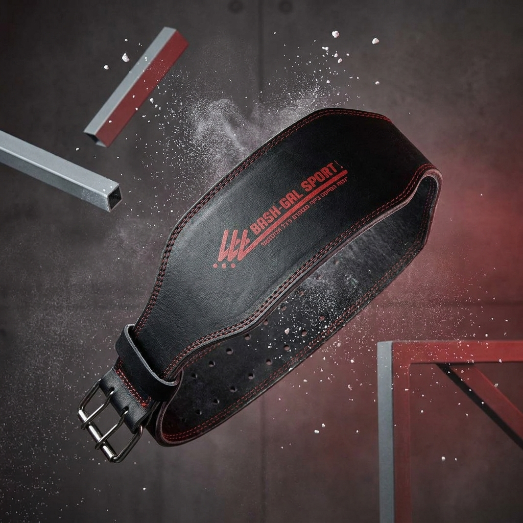 חגורת עור להרמת משקולות Leather weightlifting belt – תמונה 4