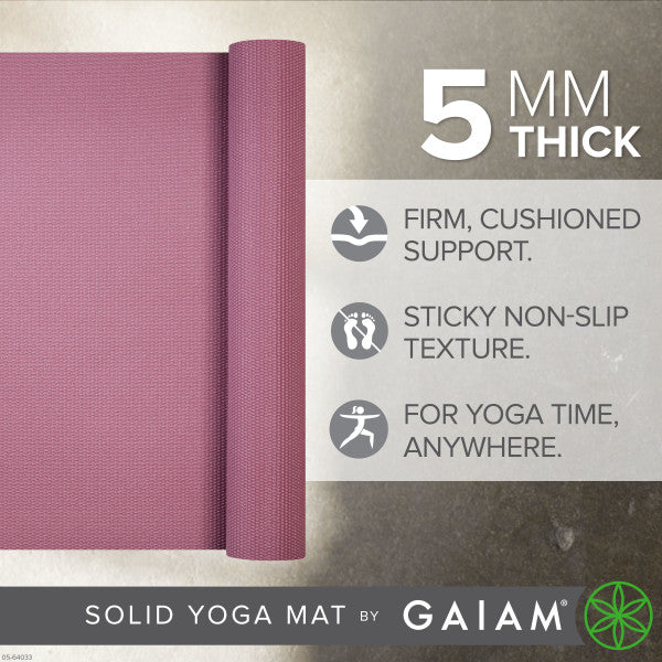 מזרן יוגה 5 מ"מ SOLID ROSY PINK – תמונה 5