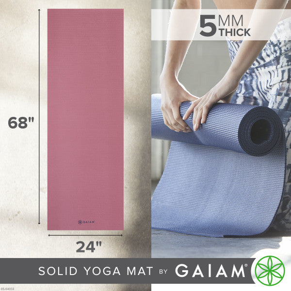 מזרן יוגה 5 מ"מ SOLID ROSY PINK – תמונה 6